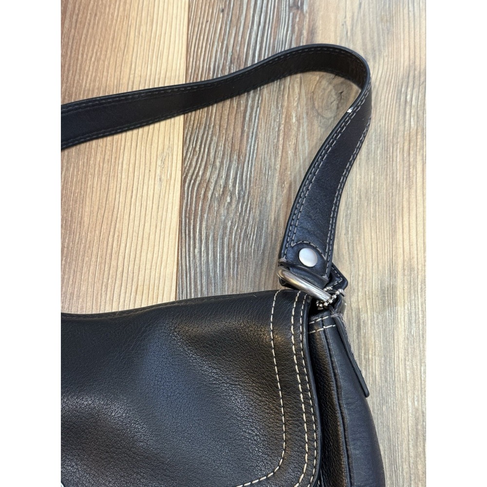 Coach Soho Pebbled Black Leather Slouchy Hobo Shoulder Bag Y2K D1051-F12336 - Picture 4 of 16